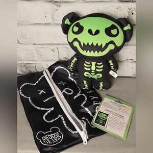 Deddy Bears Bones 12 Inch Plush Kreepy Collectibles Body Bag Autopsy Tag Rare